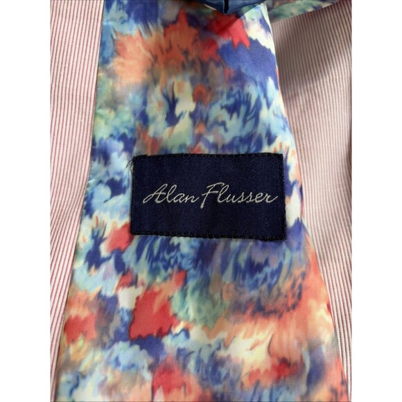 Alan Flusser Pink Pinstripe  Cotton Lightweight Sportcoat Blazer XL - Picture 5 of 6